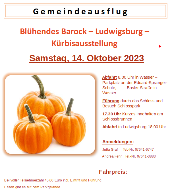 Hinweistext zum Ausflug